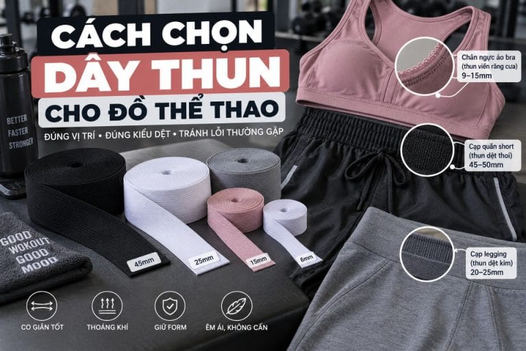 Cách Chọn Dây Thun Cho Đồ Thể Thao Đúng Vị Trí May