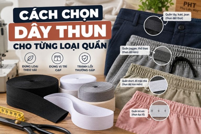 Cách chọn dây thun cho quần theo từng loại vải