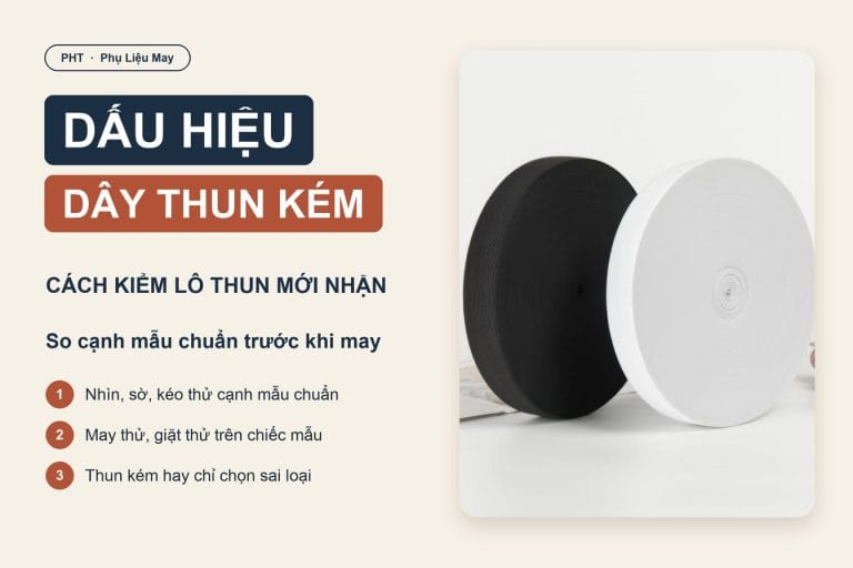 Dấu hiệu dây thun kém chất lượng: cách kiểm lô mới nhận