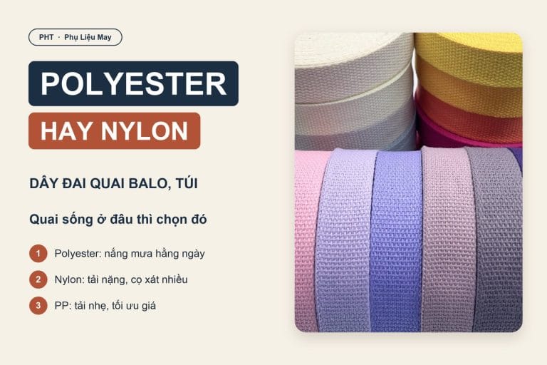 Dây đai polyester và nylon: chọn cho quai balo, quai túi 8 Dây đai polyester và nylon cho quai balo, quai túi