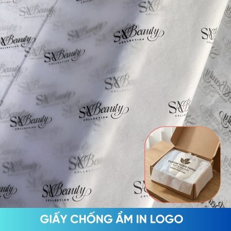 Giấy chống ẩm tissue paper in logo cho quần áo, thời trang cao cấp